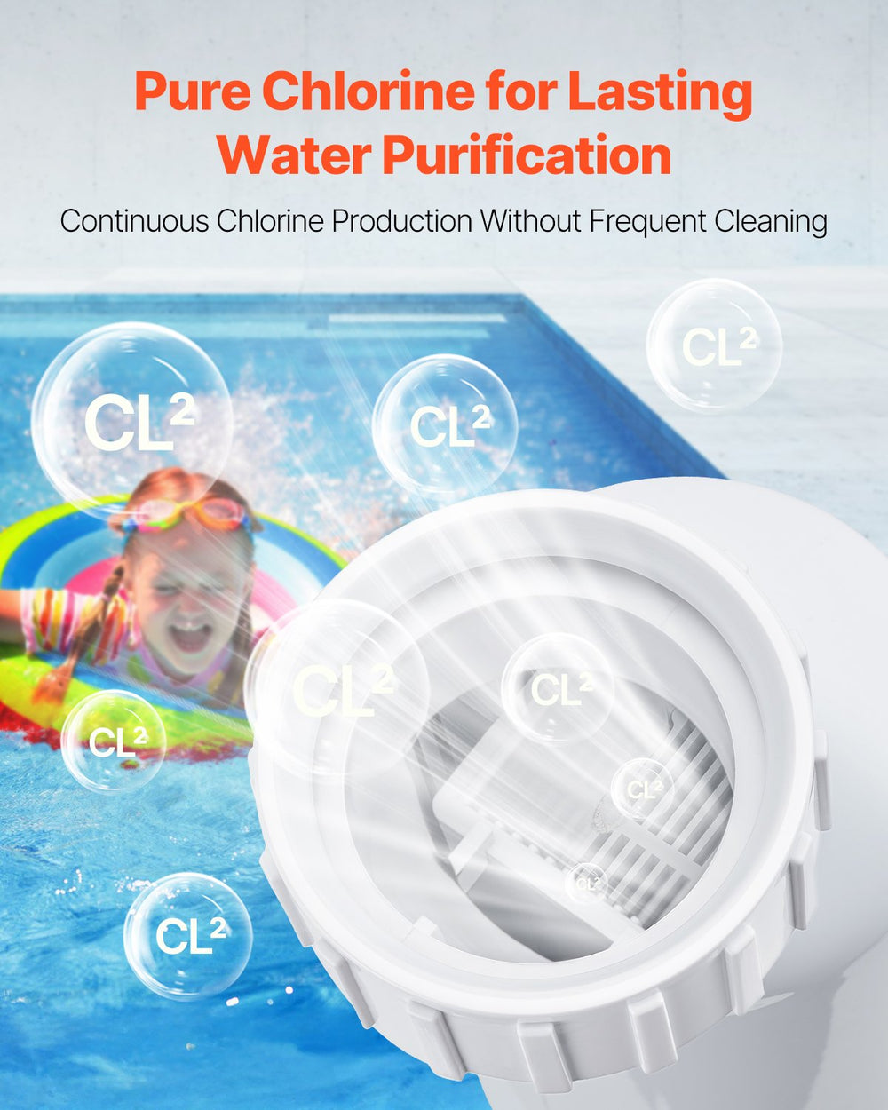 Vevor Salt Water Chlorination System for In-Ground Pools 25,000 Gallons New