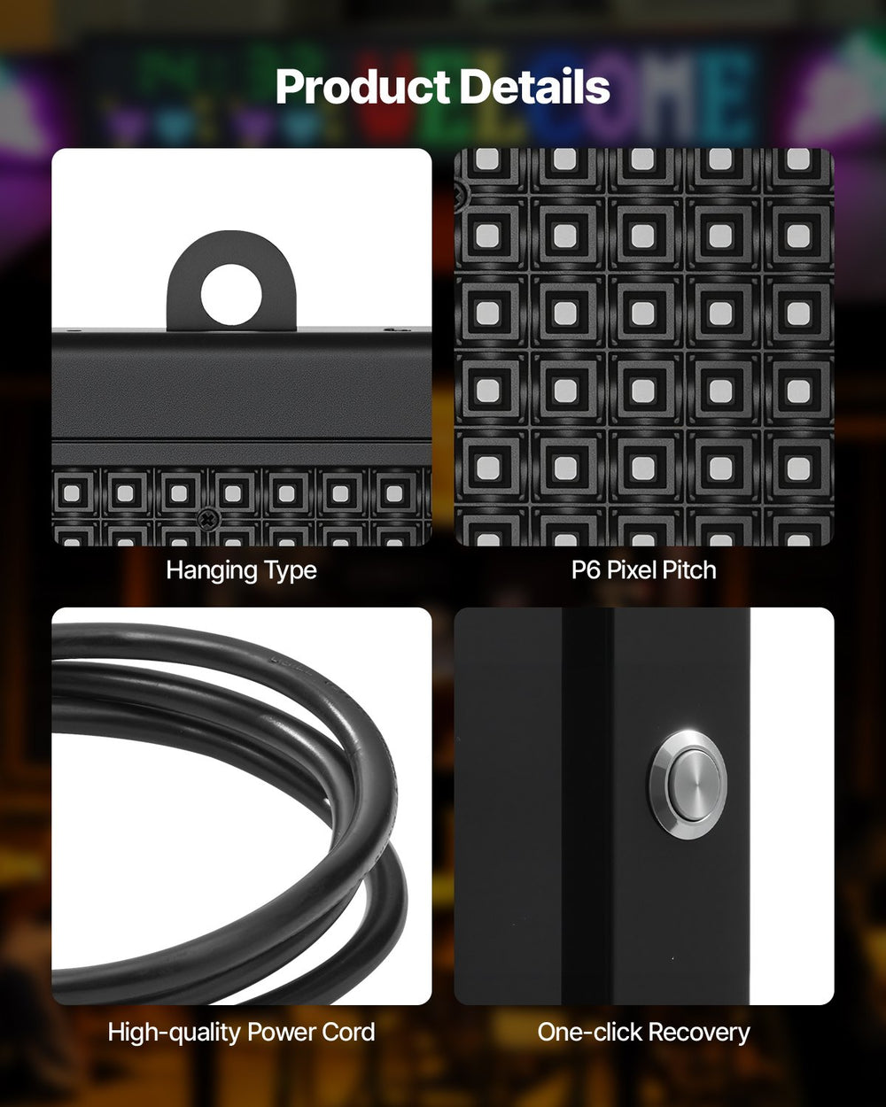 Vevor LED Sign Full-Color Programmable Digital Scrolling Display 40" x 18" New