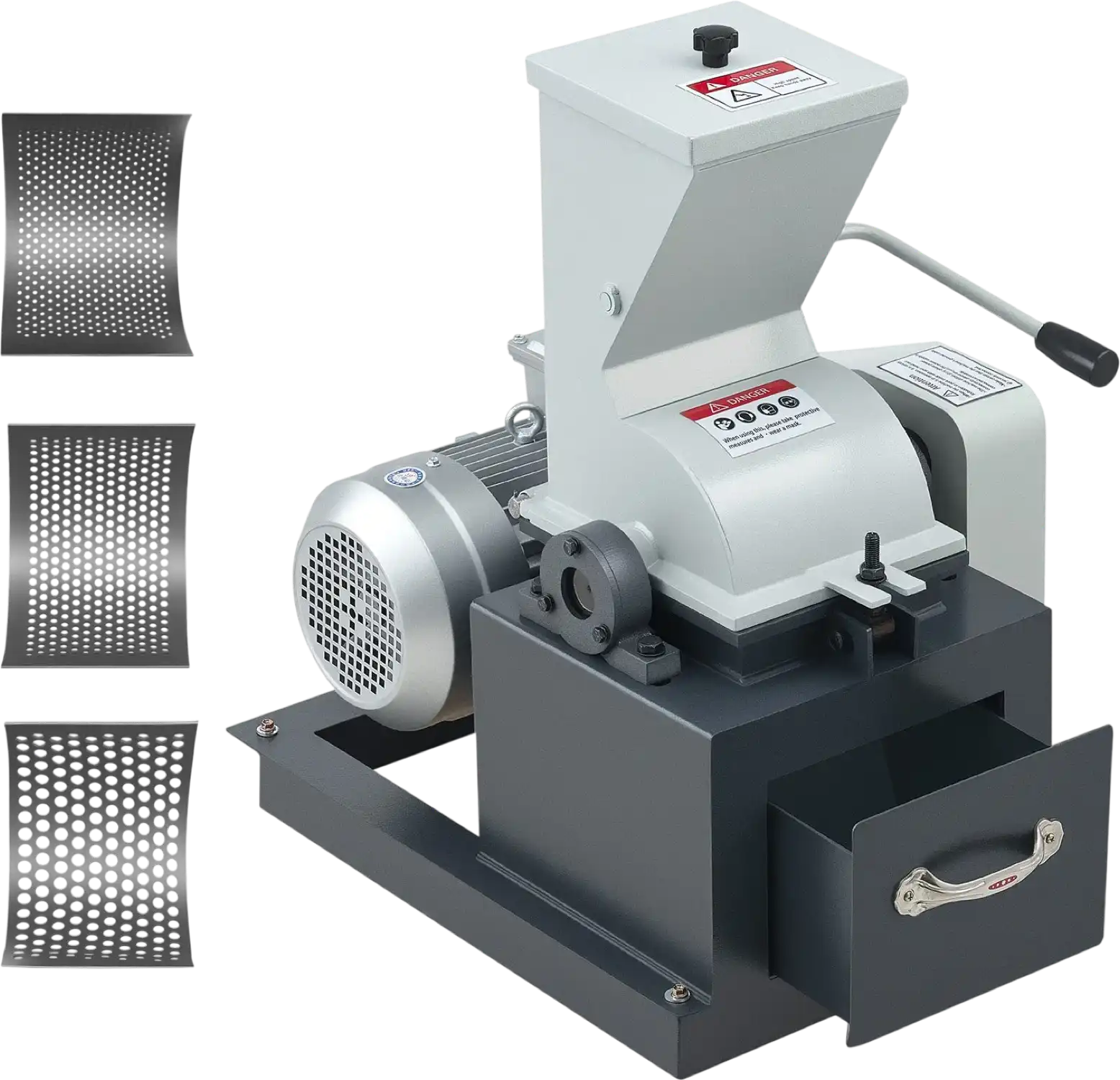 Vevor Hammer Crusher 100-200 kg/h with 3 Sieve Screens 2500W 220V New
