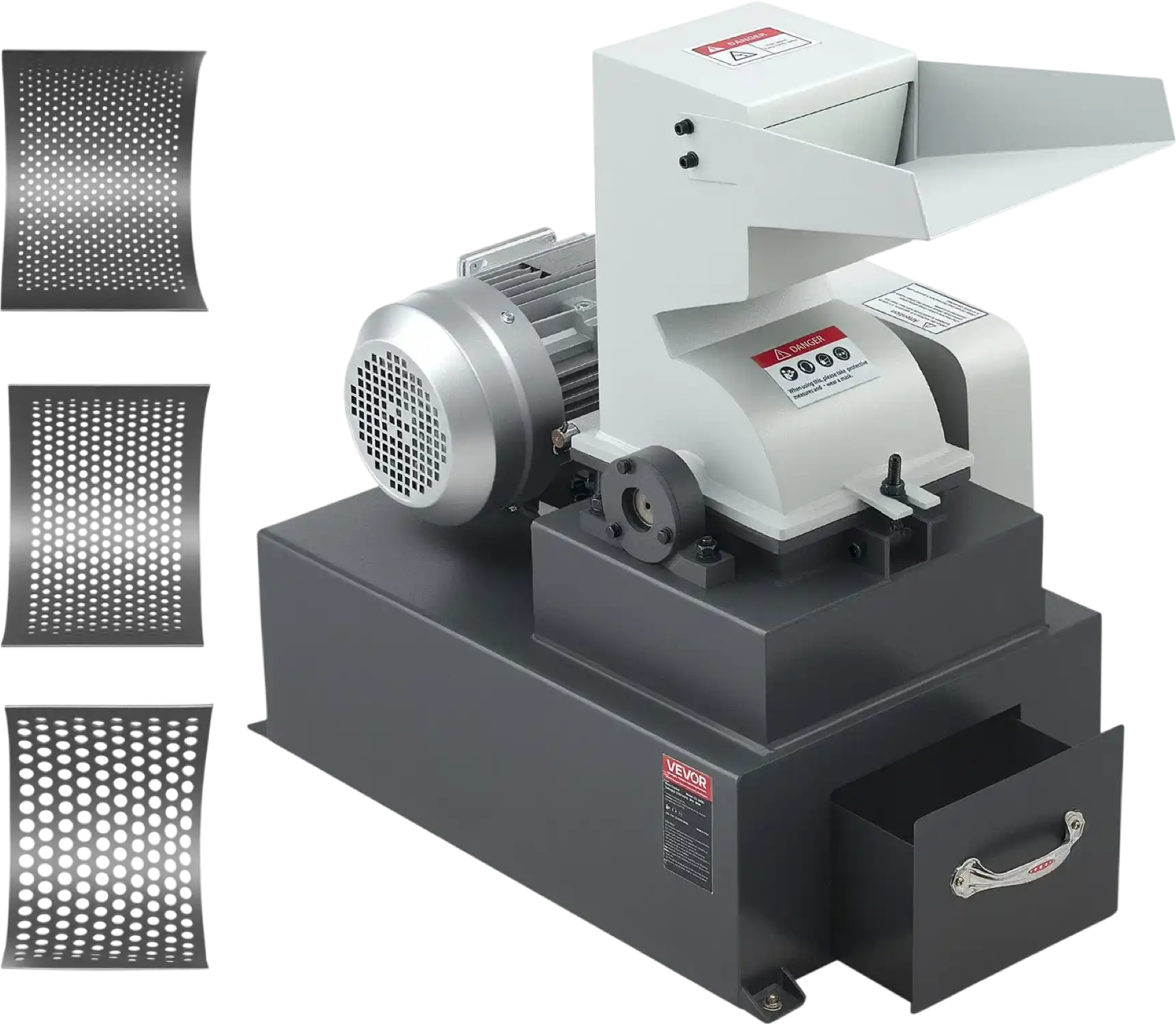 Vevor Hammer Crusher 400-600 kg/h with 3 Sieve Screens 3000W 220V New
