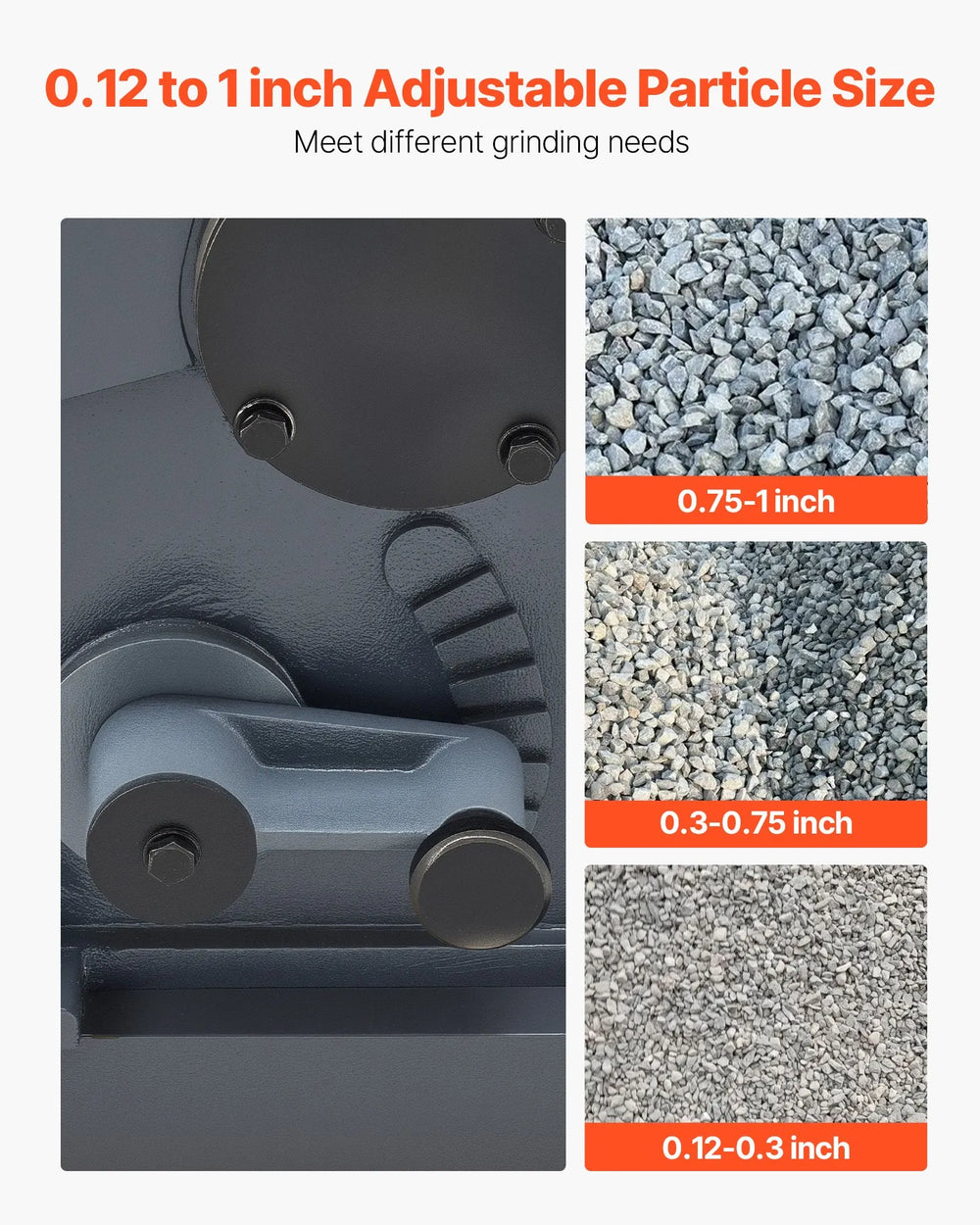 Vevor Rock Crusher High Power 500-3000 kg/h 1740 RPM 4000W 220V New