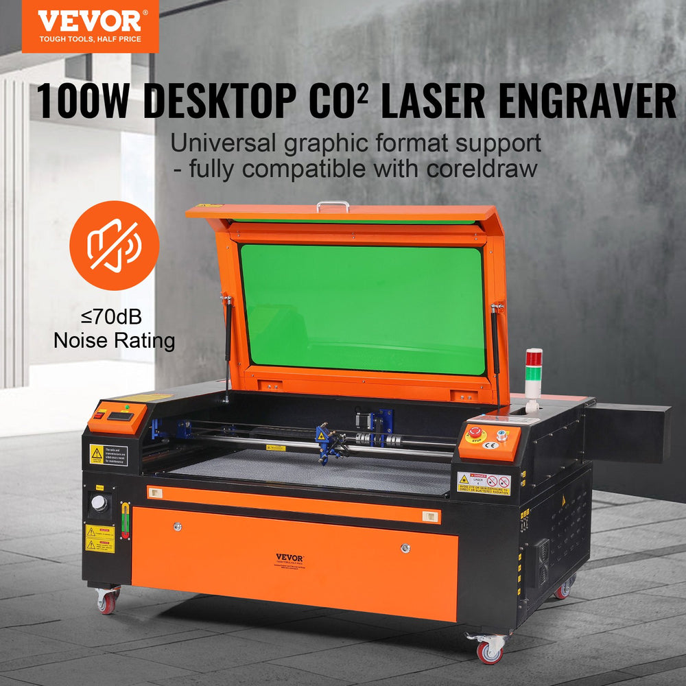 Vevor Laser Engraver 100W CO2 19.7 IPS Laser Cutter Machine with 2-way Pass Air Assist New