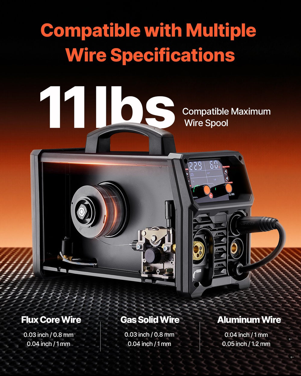 Vevor MIG Welder 5-in-1 Machine 200A Output Current Dual Voltage New