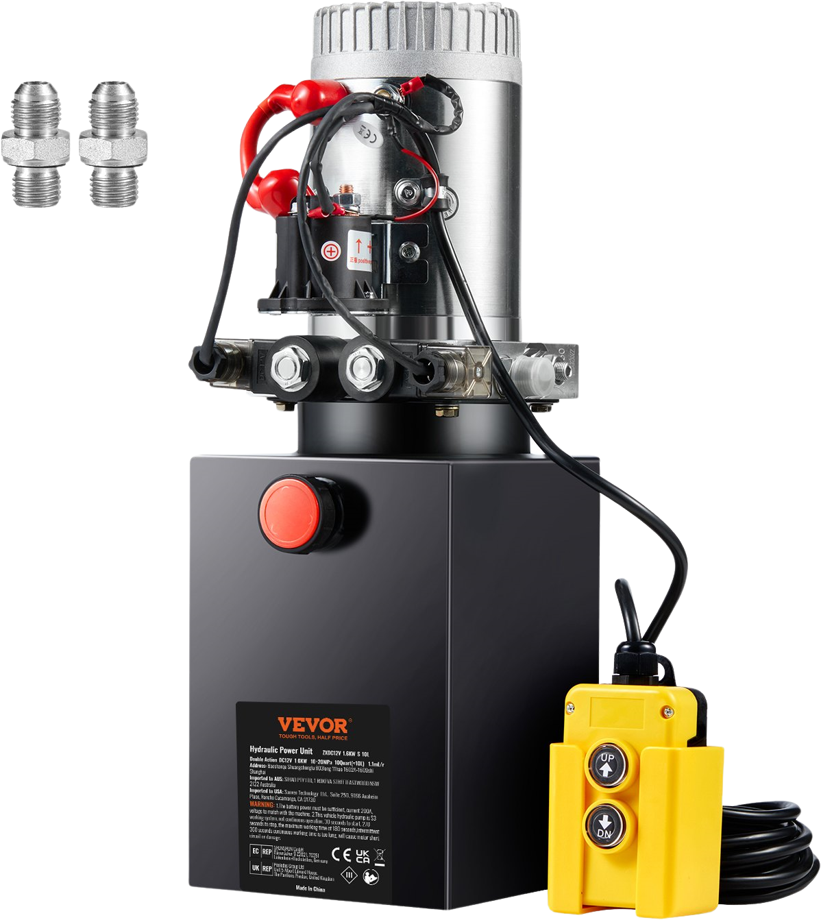 Vevor Hydraulic Pump 10 Quart Double Acting Power Unit 3200 PSI 12V New