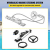 Vevor Hydraulic Boat Steering Kit 300 HP with 13.5" Wheel Helm Pump HK6310A-3 New