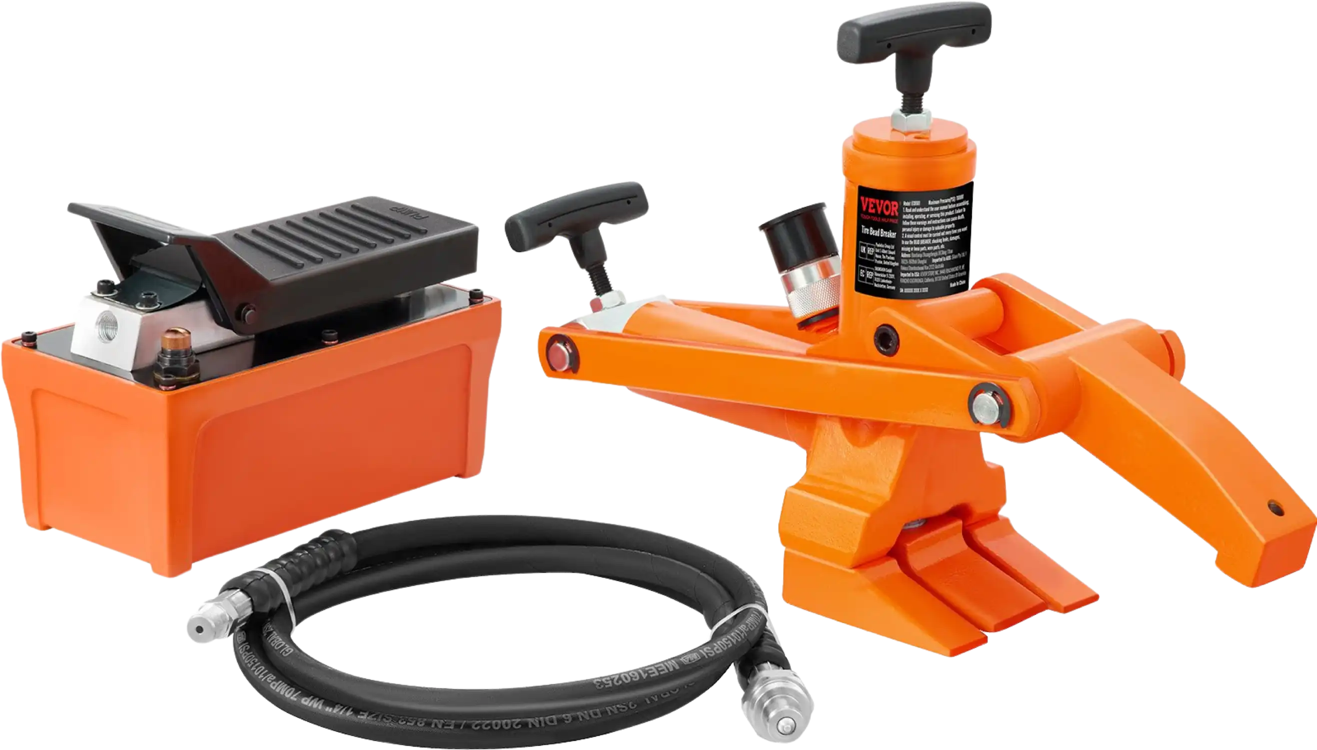 Vevor Hydraulic Tire Bead Breaker with Metal Foot Pump 10,000 PSI New