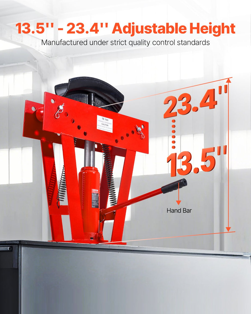 Vevor Hydraulic Pipe Bender 16 Ton Manual Tool with 8 Dies New