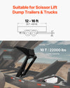 Vevor Hydraulic Dump Lift Kit for 12-16 Ft Trailers 10T Capacity Scissor Hoist New