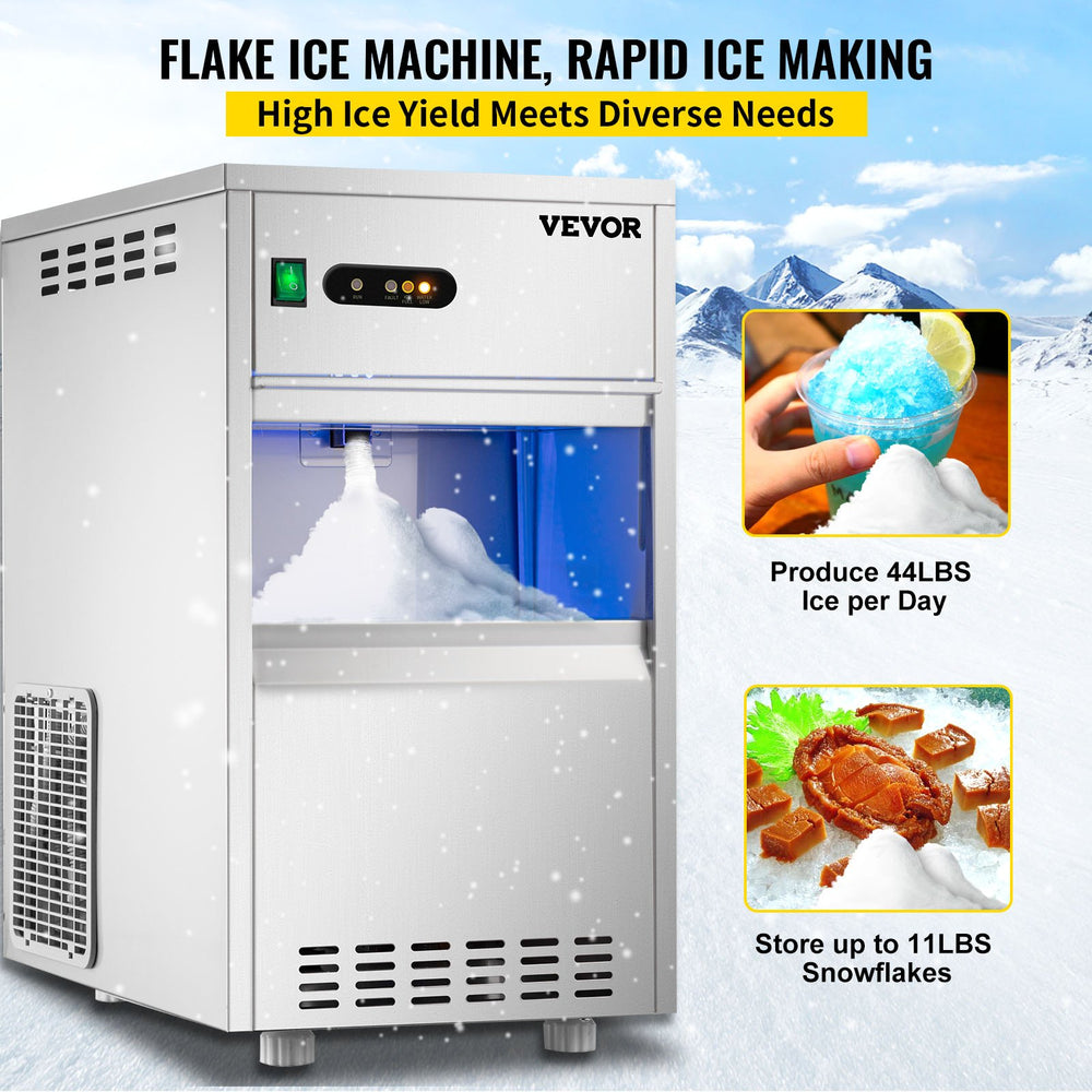 Vevor Commercial Snowflake Ice Maker 44 Lbs per Day New