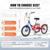 Vevor Folding Adult Tricycle 20-Inch 7-Speed with Basket & Adjustable Seat New