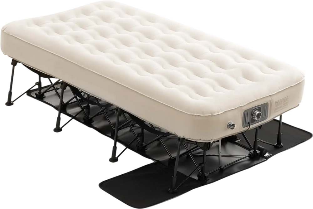 camp bed air Vevor Air Mattress with Frame Inflatable Camping Cot with Built-in Pum – FactoryPure