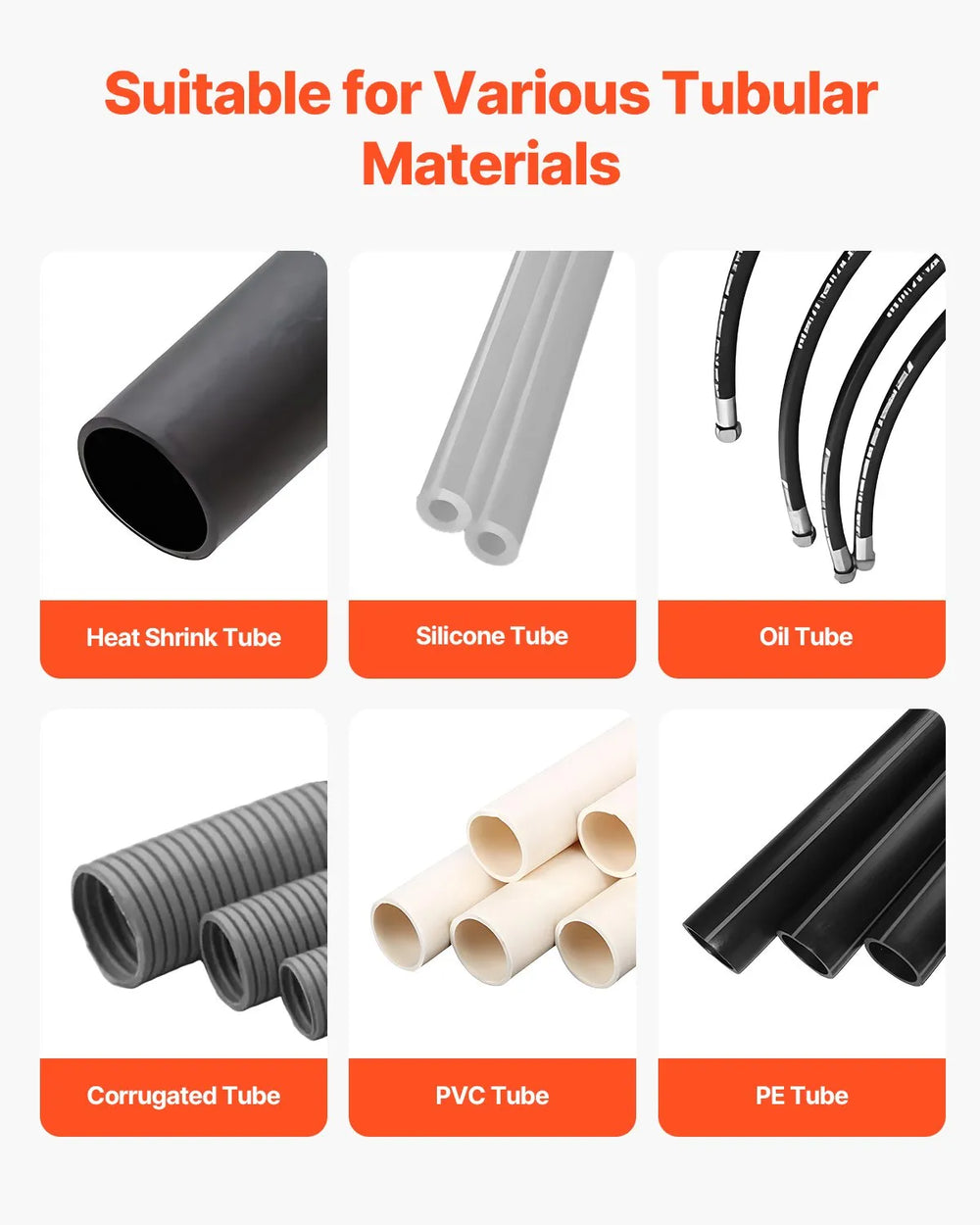 Vevor Automatic Pipe Cutting Machine 1-20mm Cut Diameter with LCD Display New