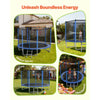 Vevor Trampoline 10 ft. Round with Enclosure Net Straight Rod 330 lb. Capacity New