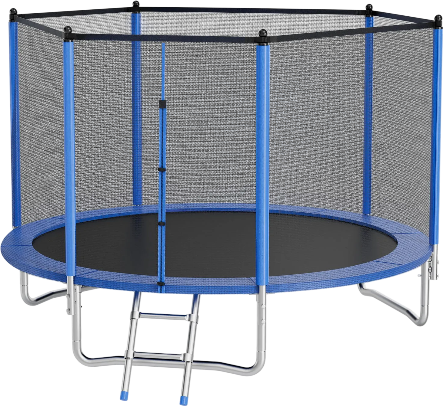 Vevor Trampoline 10 ft. Round with Enclosure Net Straight Rod 330 lb. Capacity New