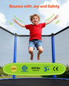Vevor Trampoline 12 ft. Round with Enclosure Net Straight Rod 400 lb. Capacity New