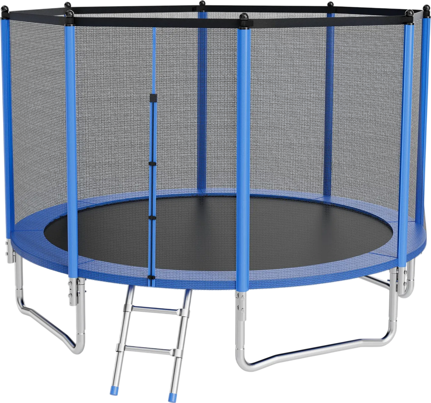 Vevor Trampoline 12 ft. Round with Enclosure Net Straight Rod 400 lb. Capacity New