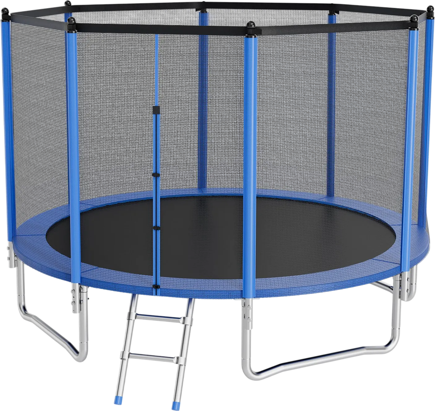 Vevor Trampoline 14 ft. Round with Enclosure Net Straight Rod 450 lb. Capacity New