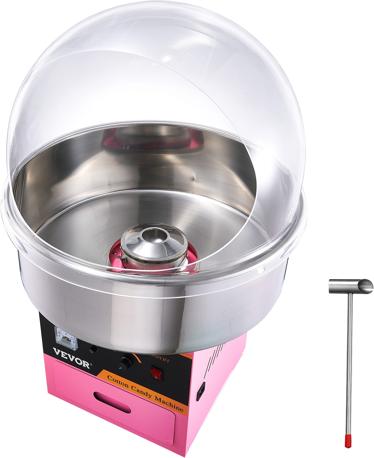 Vevor Cotton Candy Machine 1000W with Stainless Steel Bowl and Cover New