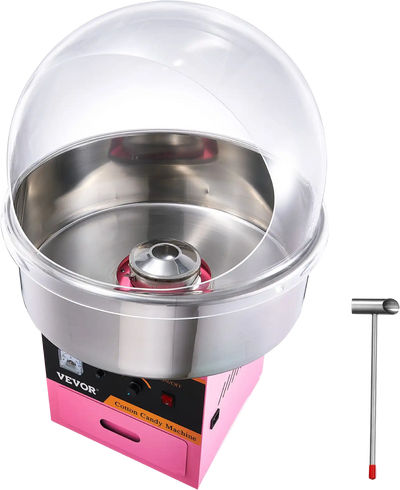 Vevor Cotton Candy Machine 1000W with Stainless Steel Bowl and Cover New