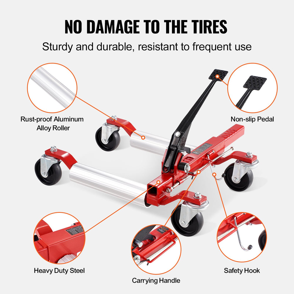 Vevor Wheel Dolly Set 1500 Lbs Vehicle Positioning Lifter 4 Pack New