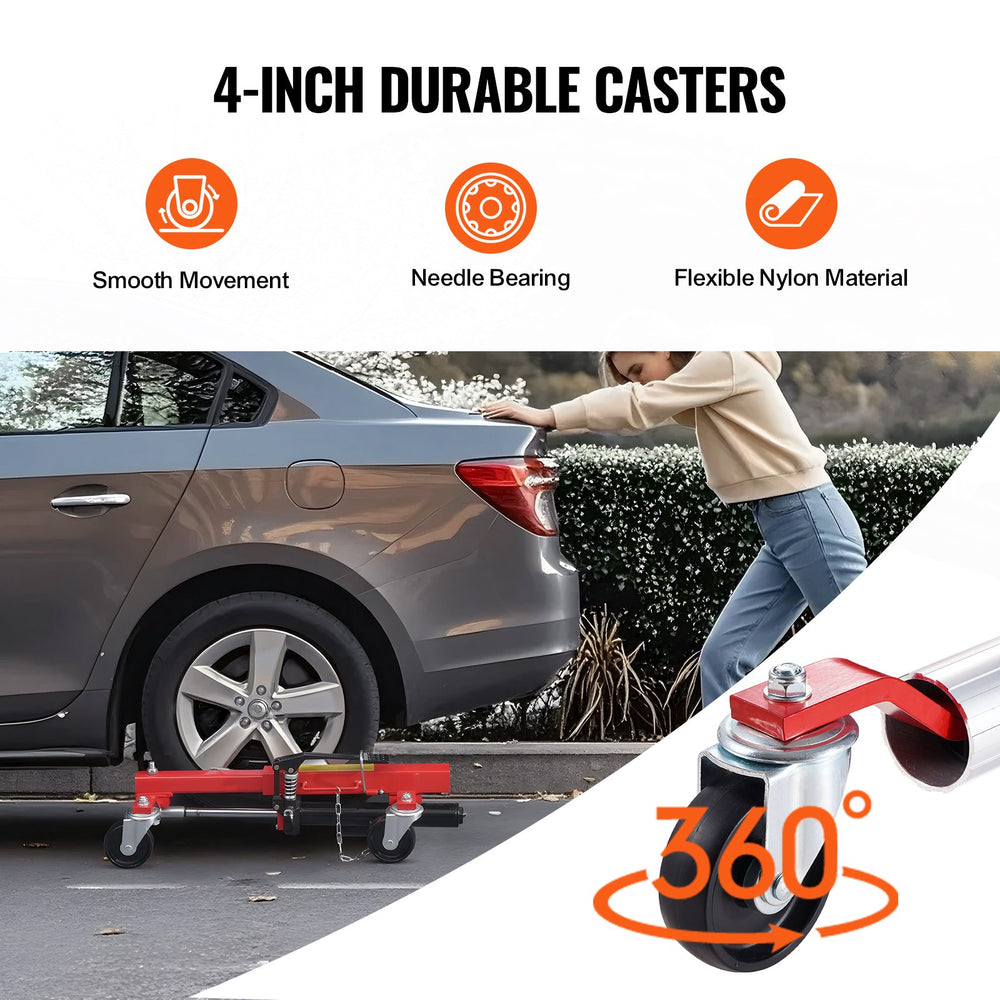 Vevor Wheel Dolly 1500 Lbs Heavy Duty Vehicle Positioning Tire Lifter 4 Pack New