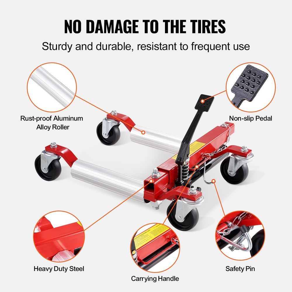 Vevor Wheel Dolly 1500 Lbs Heavy Duty Vehicle Positioning Tire Lifter 4 Pack New