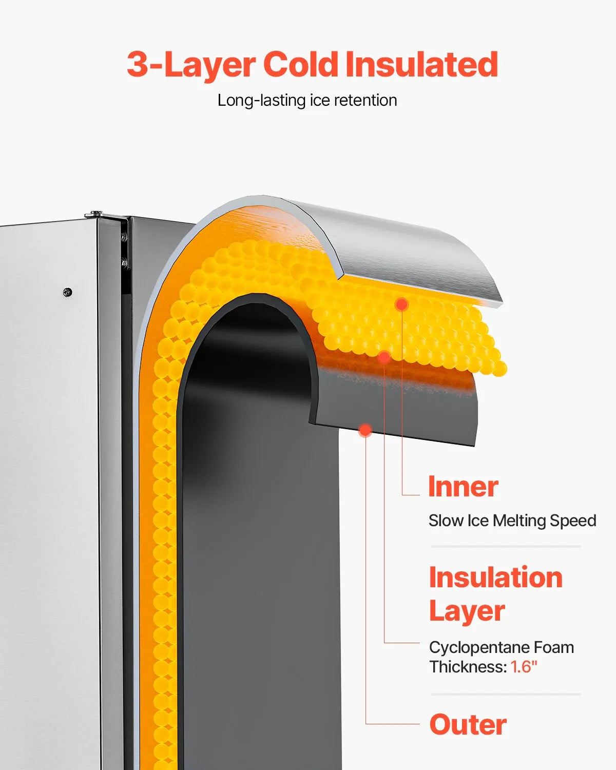 Vevor Undercounter Nugget Ice Maker - Thumbnail 2