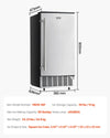 Vevor Undercounter Ice Maker 80 Lbs/Day Stainless Steel with Drain Pump New