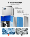 Vevor Commercial Ice Maker Auto Dispensing 500 Lbs/Day with 180 Lbs Storage Self-Cleaning New