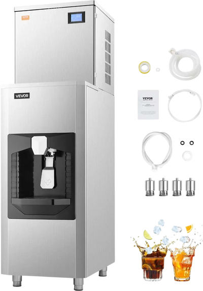 Vevor Commercial Ice Maker Automatic Dispensing 360 Lbs/Day with 180 Lbs Storage New