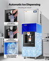 Vevor Commercial Ice Maker Automatic Dispensing 400 Lbs/Day with 180 Lbs Storage New