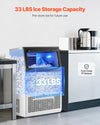Vevor Ice Maker Machine 90 lbs/24H with 33 lbs Storage Drain Pump Self-Cleaning New