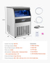 Vevor Commercial Ice Maker 200 Lbs/Day 66 Lbs Storage Capacity Self-Cleaning New