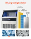 Vevor Commercial Ice Maker 265 Lbs/Day 88 Lbs Storage Capacity Self-Cleaning New