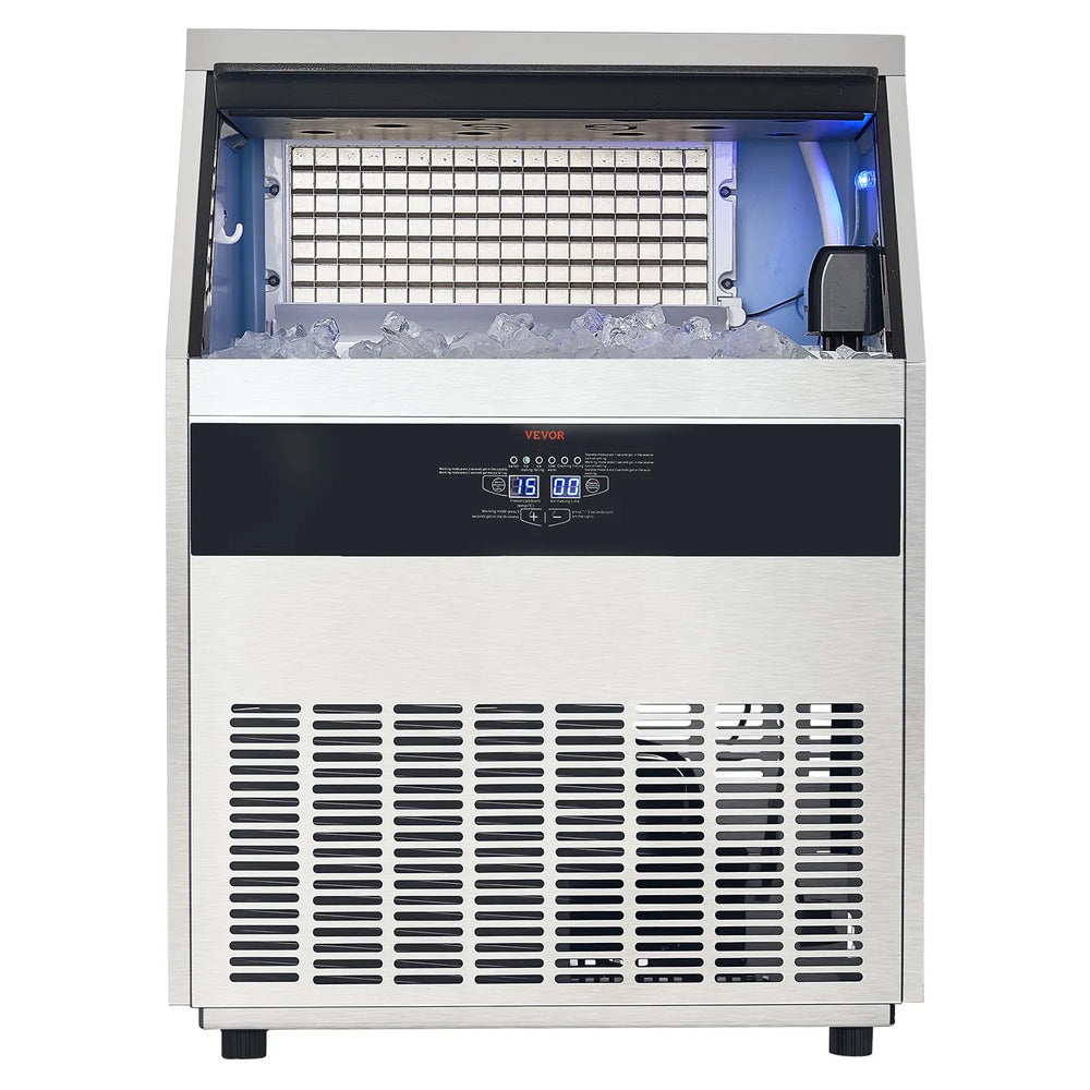 Vevor Commercial Ice Maker 360 Lbs/Day 88 Lbs Storage Capacity Self-Cleaning New