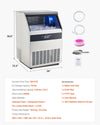 Vevor Commercial Ice Maker 440 Lbs/Day 110 Lbs Storage Capacity Self-Cleaning New