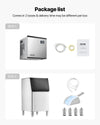 Vevor Commercial Ice Maker 500 Lbs/Day with 300 Lbs Storage Bin Self-Cleaning Touchscreen New