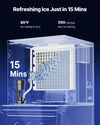 Vevor Commercial Ice Maker 550 Lbs/Day with 300 lbs Storage Bin Auto Self-Cleaning New
