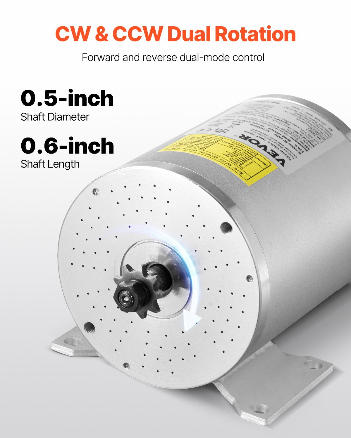 Vevor Brushless DC Motor Kit 3000W 72V 4900 RPM with Speed