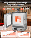 Vevor Electric Kiln Melter 2192°F Max Temp Stainless Steel 9-Stage Temp Control 1500W New