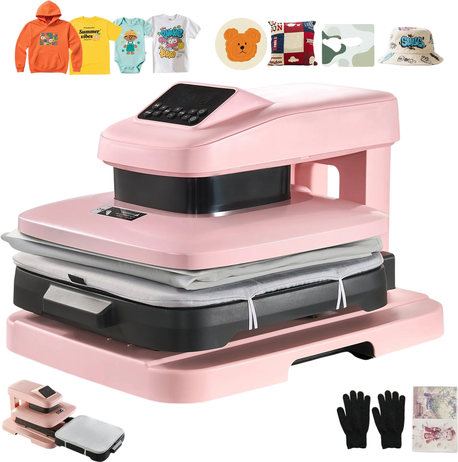 Vevor Auto Heat Press Machine 15 x 15 in. with Adjustable Pressure Auto Release New