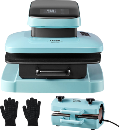 Vevor Auto Heat Press Machine 2-in-1 Tumbler Kit 15 x 15 in. with Auto Release New