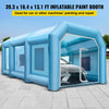 Vevor Inflatable Paint Booth 39.3' x 16.4' x 13.4' Spray Tent 1100W 350W Blowers Air Filter System New