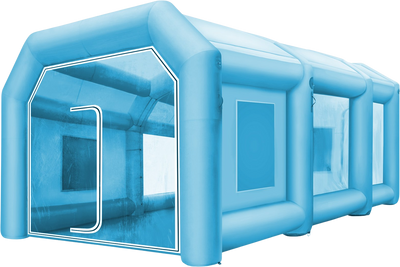 Vevor Inflatable Paint Booth 39.3' x 16.4' x 13.4' Spray Tent 1100W 350W Blowers Air Filter System New