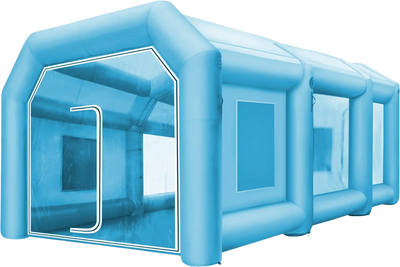 Vevor Inflatable Paint Booth 39.3' x 16.4' x 13.4' Spray Tent 1100W 350W Blowers Air Filter System New