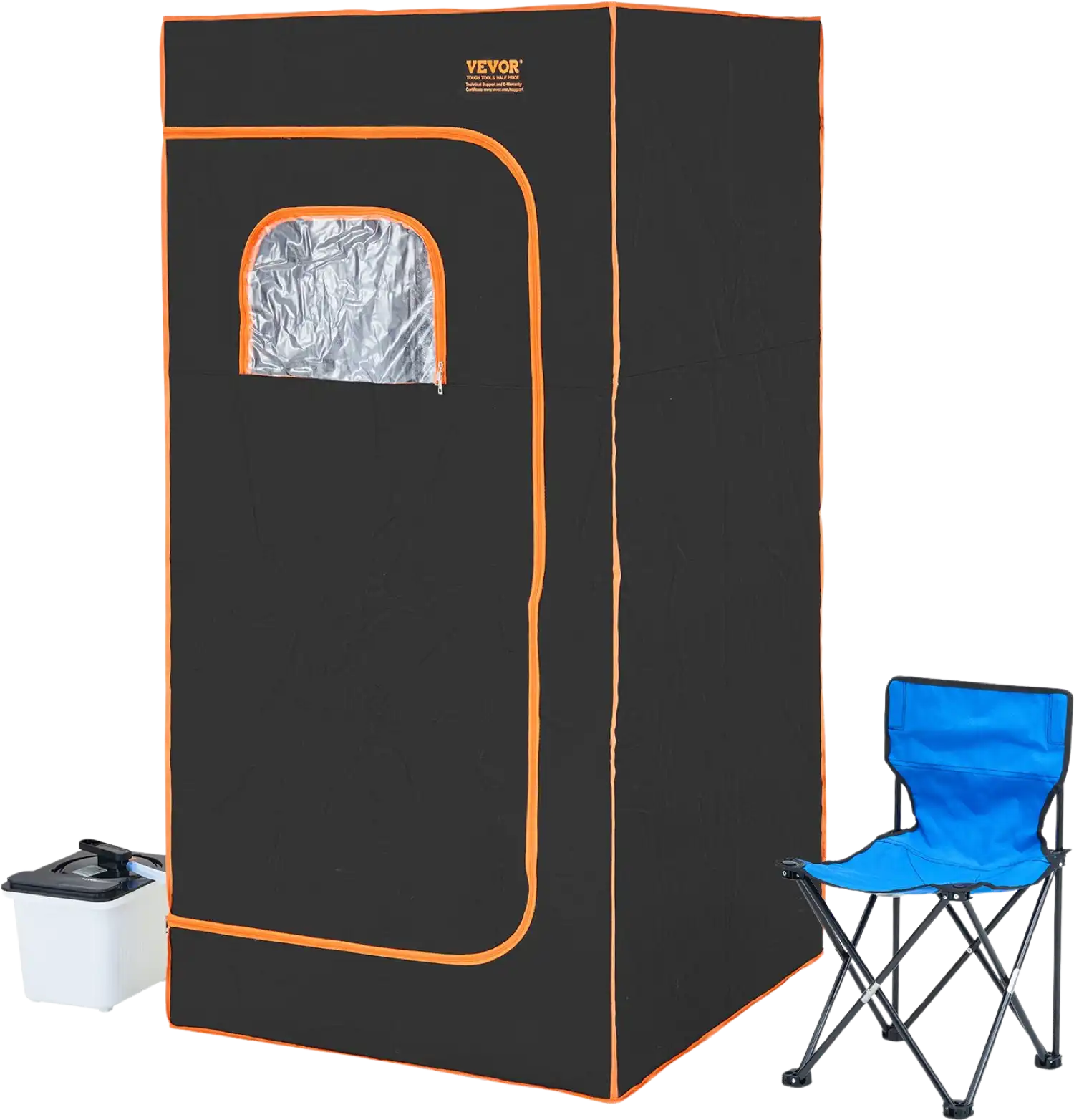 Vevor Sauna Steam Tent Portable Full Size with Chair & Steam Boiler 1600W New