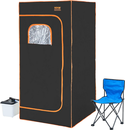 Vevor Sauna Steam Tent Portable Full Size with Chair & Steam Boiler 1600W New