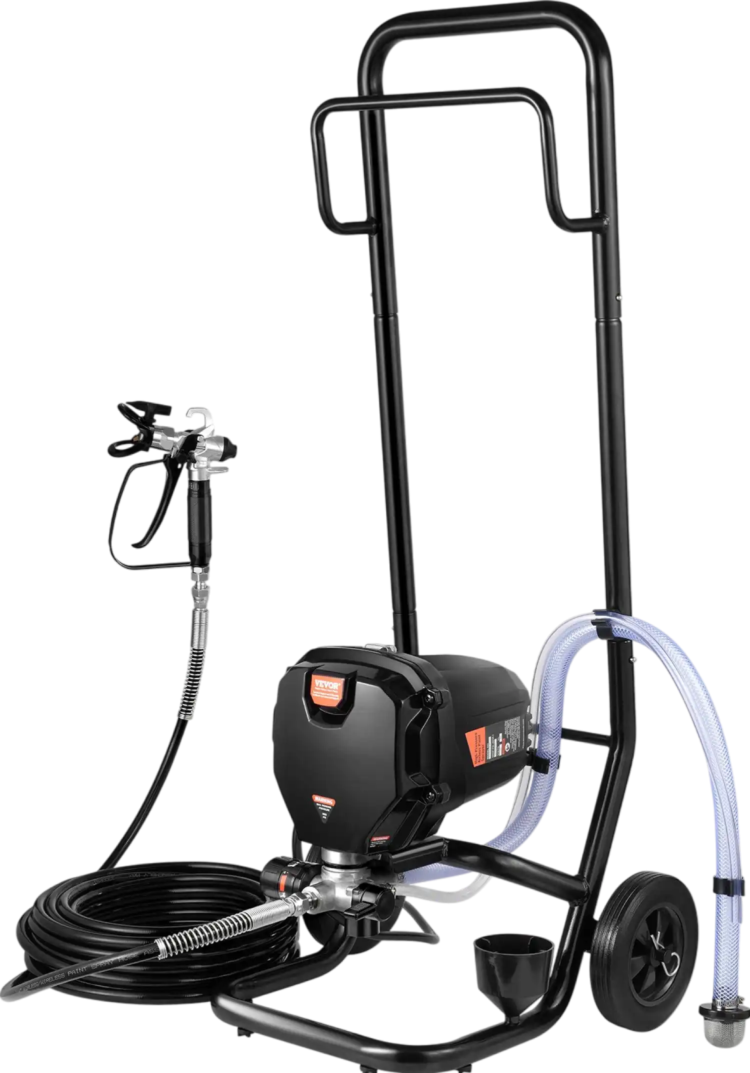 Vevor Airless Paint Sprayer with Wheeled Cart 1.2L/min Flow Rate 750W 3000PSI Max Pressure New