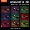 Vevor Lighted Bottle Display LED 48" 3-Step Bar Shelf with App Control New