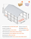 Vevor Metal Carport Heavy Duty Garage Shelter 12 x 20 FT with Removable Sidewall New